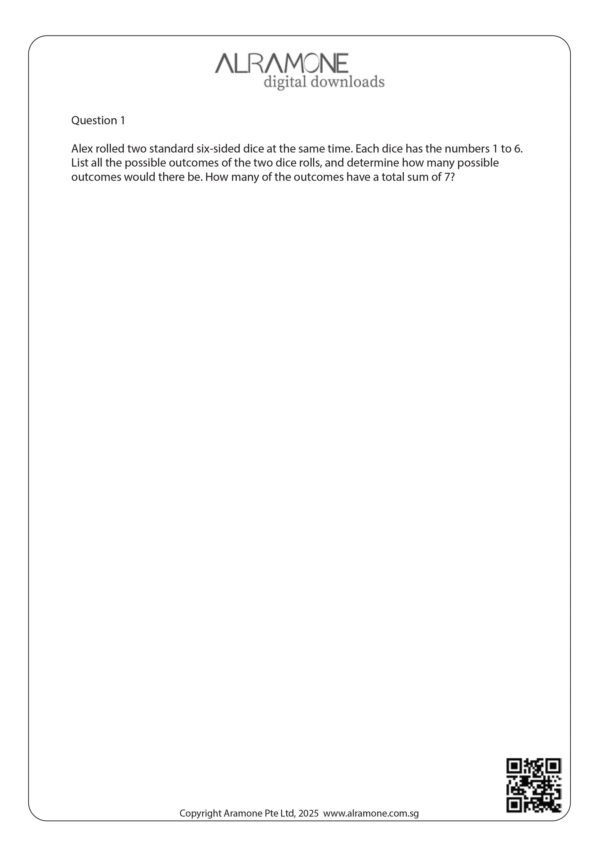 An example worksheet of a word problem requiring heuristic strategy make a table to solve