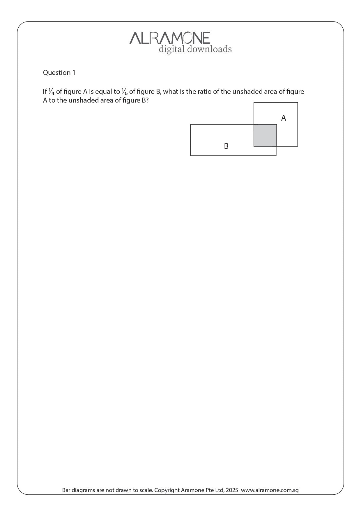 Example of a math word problem requiring the use of thinking skill comparing concept with bar models 
