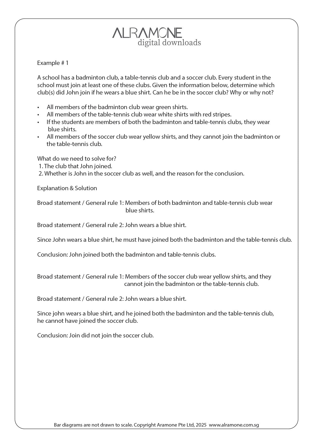 An example of a math word problem requiring the use of thinking skill deductive reasoning